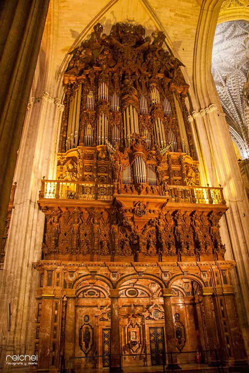 organo de interior de la cetedral de sevilla